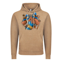 Vintage Coffee Football afro girl sneakers Vintage Hoodie - RanaPortraitStore