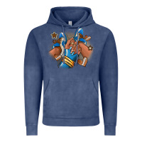 Football Afro Girl Sneakers Vintage Hoodie | Teevron