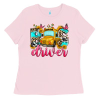 Bubblegum Pink bus driver Ladies Tee - Zillion Design Studio