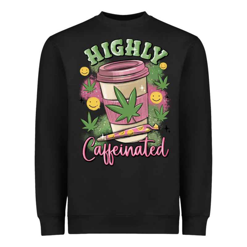 Highly Caffeinated Heavyweight Sweatshirt by MaliasSmallBusiness | Teevron