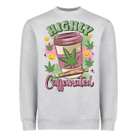 Heather Grey highly caffeinated Heavyweight Sweatshirt - MaliasSmallBusiness