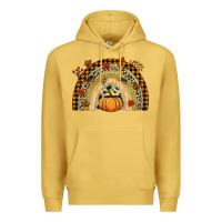 Antique Gold Fall rainbow pumpkin Premium Hoodie - NancyCooperArtShop