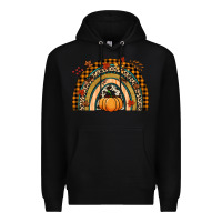 Black Fall rainbow pumpkin Premium Hoodie - NancyCooperArtShop