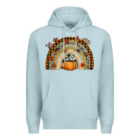 Blue Mist Fall rainbow pumpkin Premium Hoodie - NancyCooperArtShop