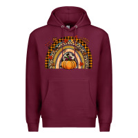 Burgundy Fall rainbow pumpkin Premium Hoodie - NancyCooperArtShop
