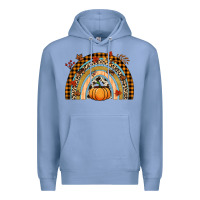 Colony Blue Fall rainbow pumpkin Premium Hoodie - NancyCooperArtShop