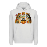 Dove Grey Fall rainbow pumpkin Premium Hoodie - NancyCooperArtShop