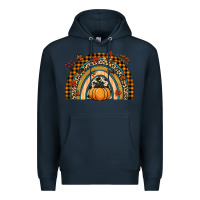 Navy Fall rainbow pumpkin Premium Hoodie - NancyCooperArtShop
