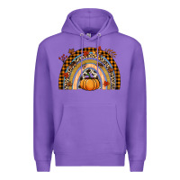 Purple Fall rainbow pumpkin Premium Hoodie - NancyCooperArtShop