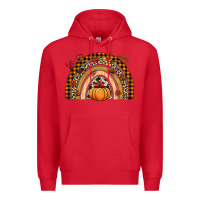 Red Fall rainbow pumpkin Premium Hoodie - NancyCooperArtShop