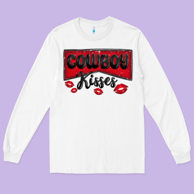 Cowboy Kisses Long Sleeve Tee Designed By Maliassmallbusiness