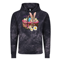 Cloud Black easter bunny and basket Vintage Hoodie - AdoDesignShop