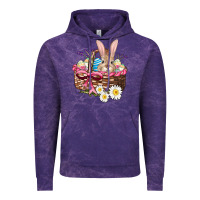 Cloud Purple easter bunny and basket Vintage Hoodie - AdoDesignShop