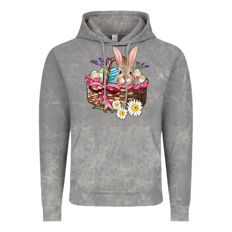 Easter Bunny And Basket Vintage Hoodie by AdoDesignShop | Teevron
