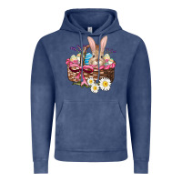 Vintage Denim easter bunny and basket Vintage Hoodie - AdoDesignShop