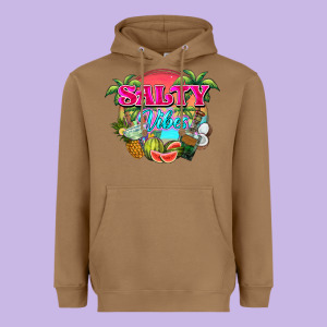 Salty Vibes Summer Heavyweight Hoodie Designed By Nancycooperartshop
