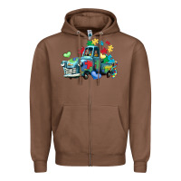 Chestnut autism truck Zipper Hoodie - LillyAllenDesigns