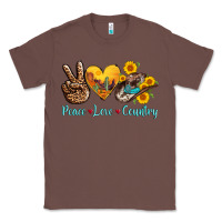 Chestnut peace love country cowhide cowboy hat Classic Tee - AdoDesignShop
