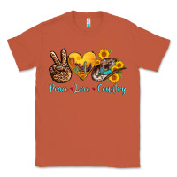 Copper peace love country cowhide cowboy hat Classic Tee - AdoDesignShop