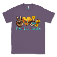 Lavender peace love country cowhide cowboy hat Classic Tee - AdoDesignShop