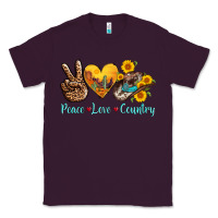 Plum peace love country cowhide cowboy hat Classic Tee - AdoDesignShop