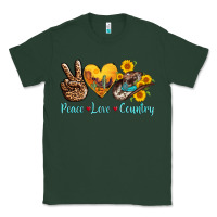 Sports Green peace love country cowhide cowboy hat Classic Tee - AdoDesignShop