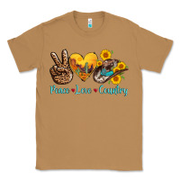 Toasted Coconut peace love country cowhide cowboy hat Classic Tee - AdoDesignShop