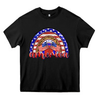 Black america rainbow Heavy Core Tee - BarkalooDesign