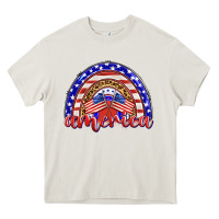 Cream america rainbow Heavy Core Tee - BarkalooDesign
