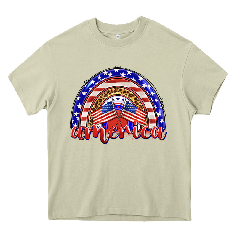 America Rainbow Heavy Core Tee by BarkalooDesign | Teevron