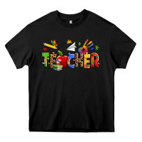 Black autism teacher Heavy Core Tee - Zillion Design Studio
