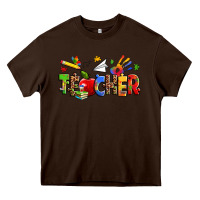 Chocolate Brown autism teacher Heavy Core Tee - Zillion Design Studio