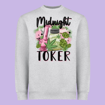 Midnight Toker Heavyweight Sweatshirt Designed By Maliassmallbusiness