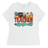 White teacher assistant Ladies Tee - Zillion Design Studio