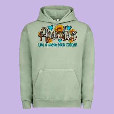 Auntie Like A Mom Only Cooler Urban Hoodie Designed By Oliviacreatesart