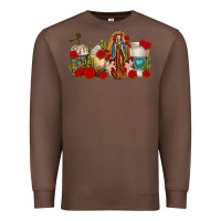 Chestnut Lady of Guadalupe Coffee Cups Premium Sweatshirt - texasbilliewilder