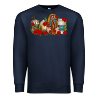Navy Lady of Guadalupe Coffee Cups Premium Sweatshirt - texasbilliewilder