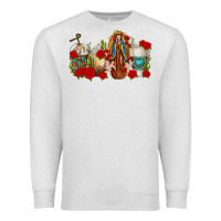 Oatmeal Heather Lady of Guadalupe Coffee Cups Premium Sweatshirt - texasbilliewilder