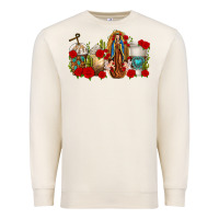 Sandshell Lady of Guadalupe Coffee Cups Premium Sweatshirt - texasbilliewilder