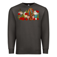 Smoke Lady of Guadalupe Coffee Cups Premium Sweatshirt - texasbilliewilder