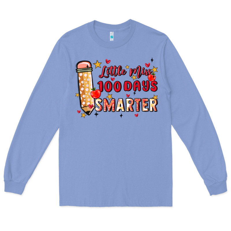 Little Miss 100 Days Smarter Long Sleeve Tee by MaliasSmallBusiness | Teevron