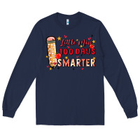 Navy little miss 100 days smarter Long Sleeve Tee - MaliasSmallBusiness