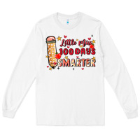 White little miss 100 days smarter Long Sleeve Tee - MaliasSmallBusiness