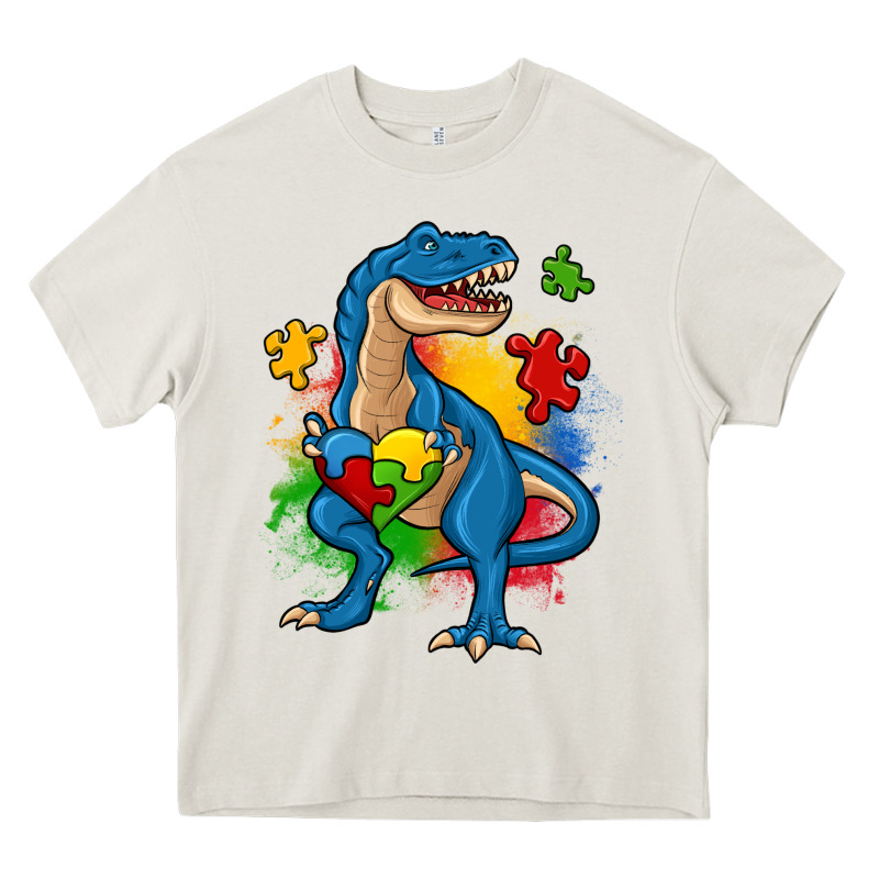 Autism Trex Heavy Core Tee by Zillion Design Studio | Teevron