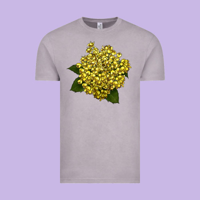 Oregon Grape Flower Illustrations Vintage Tee Designed By Lillyallendesigns