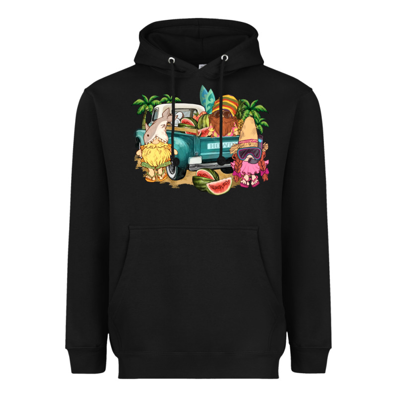 Summer Gnomies Truck Heavyweight Hoodie by NancyCooperArtShop | Teevron