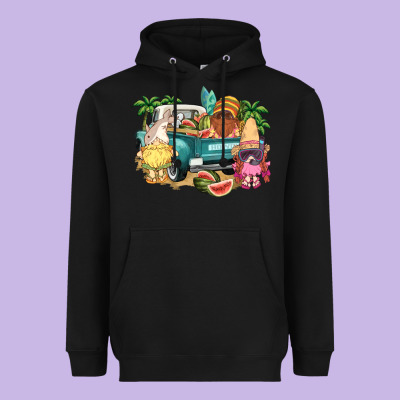 Summer Gnomies Truck Heavyweight Hoodie Designed By Nancycooperartshop