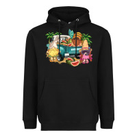 Black summer gnomies truck Heavyweight Hoodie - NancyCooperArtShop