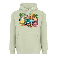 Matcha summer gnomies truck Heavyweight Hoodie - NancyCooperArtShop
