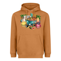 Meerkat summer gnomies truck Heavyweight Hoodie - NancyCooperArtShop
